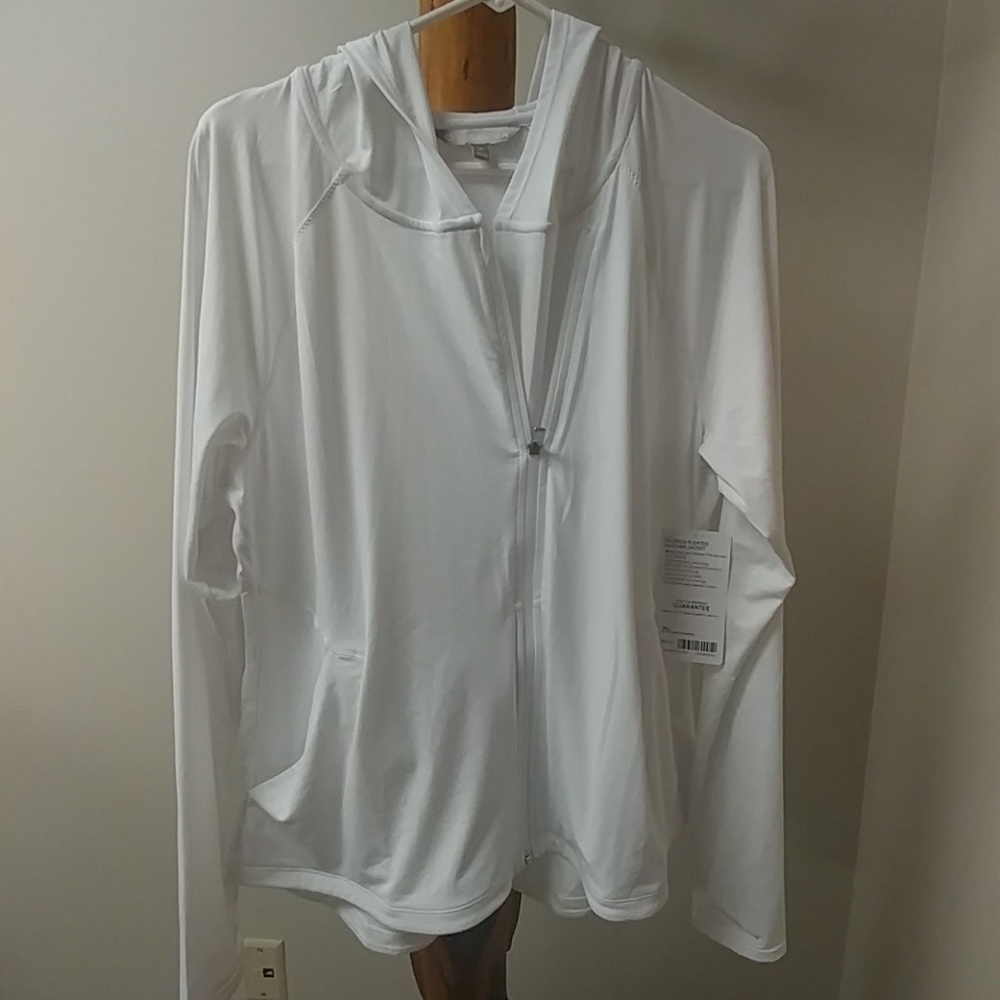 Athleta white jogging full zip up hoody
